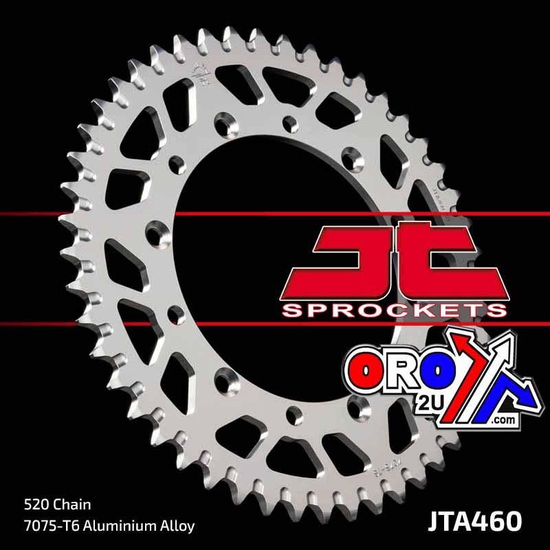 REAR SPROCKET ALLOY SILVER 460, JTA460.52 7075-T6 Aluminium - Image 3
