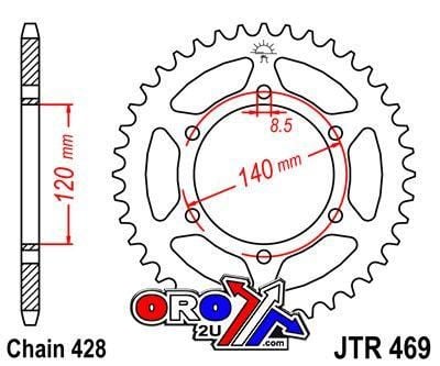 REAR SPROCKET JTR469.44 STEEL, HONDA ROAD JT
