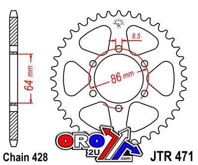 REAR SPROCKET JTR471.48 STEEL, HONDA ROAD JT