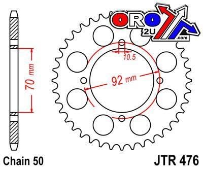 REAR SPROCKET JTR476.44 JT - Image 2