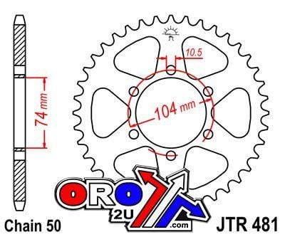 REAR SPROCKET JTR481.45 JT