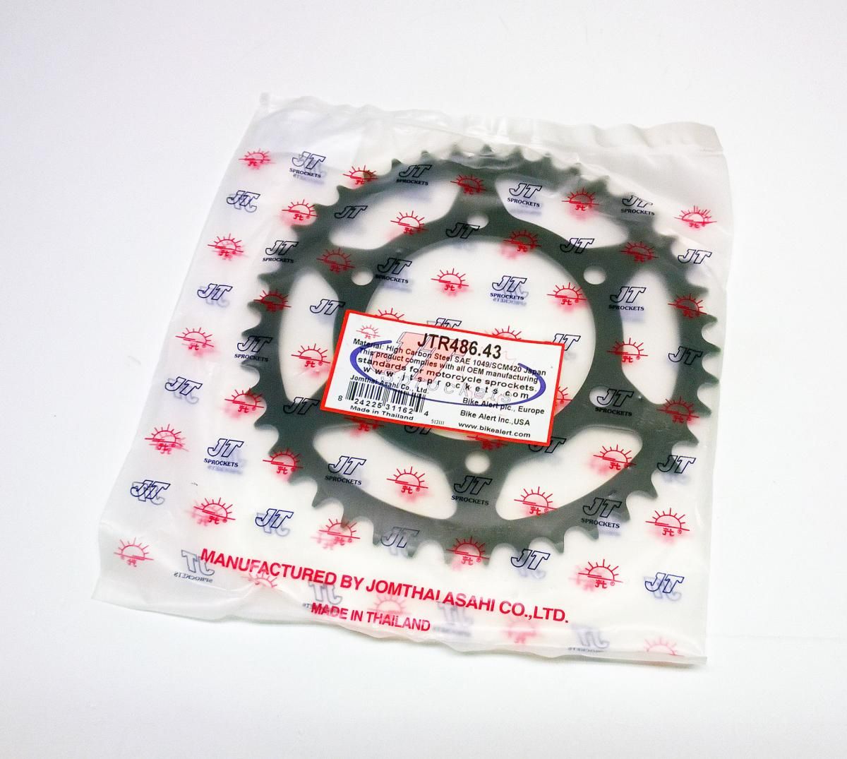 REAR SPROCKET STEEL JTR486.43, HONDA ROAD JT