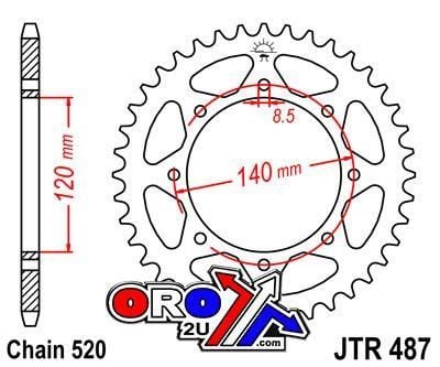 REAR SPROCKET JTR487.42 STEEL, HONDA ROAD JT - Image 2