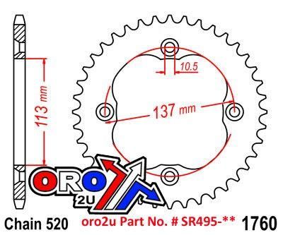 REAR SPROCKET STEEL JTR1760.37, BLACK, SR1760-37 - Image 2