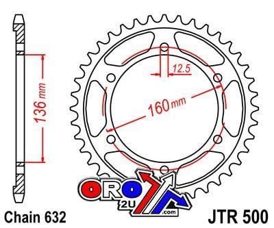 REAR SPROCKET JTR500.40 JT 632