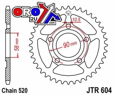 REAR SPROCKET JTR604.38 JT