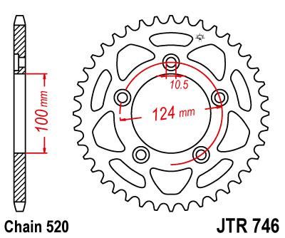 REAR SPROCKET JTR746.48 JT