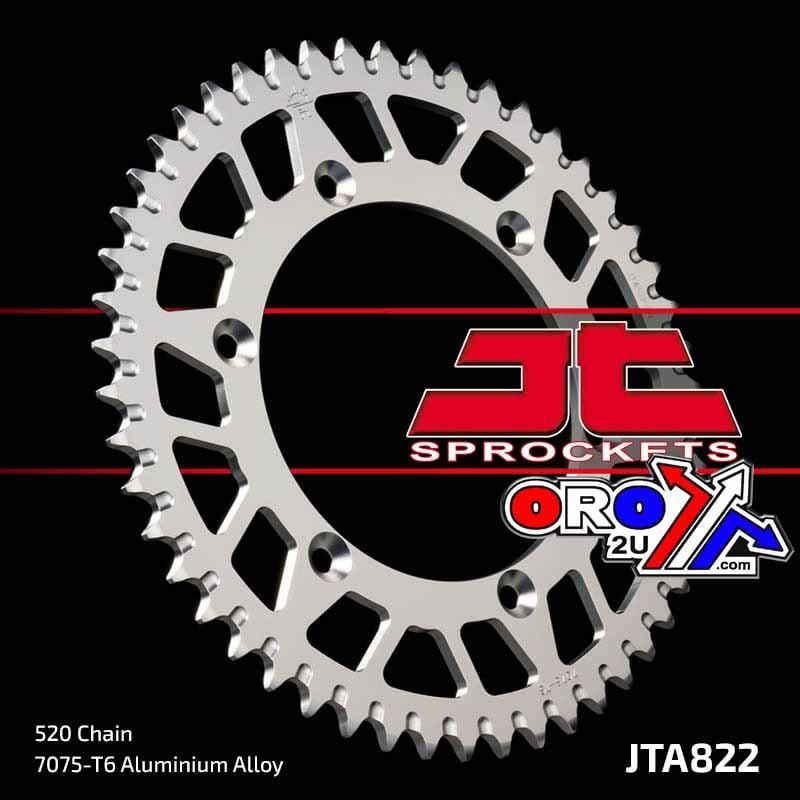 REAR SPROCKET ALLOY SILVER 822, JTA822.45 7075-T6 Aluminium - Image 3