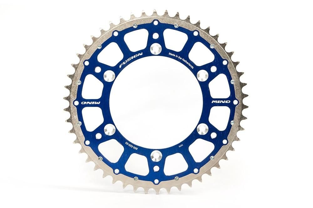 MINO REAR SPROCKET FUSION 2-RING, 23-316-520-49 BLUE STEEL/ALLOY - Image 2