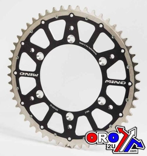 MINO REAR SPROCKET FUSION 2-RING, 23-316-520-49 BLACK STEEL/ALLOY