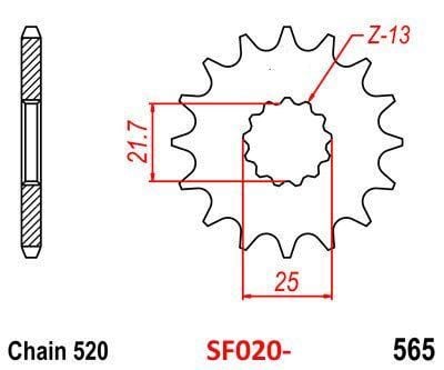 FRONT SPROCKET JTF565.15RB JT, OE Rubber Cushioned, SF565-15 - Image 4