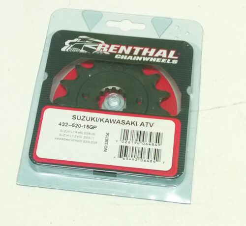 FRONT SPROCKET RENTHAL 432, SUZUKI/KAWASAKI ATV 432-520-15, 432–520-15GP