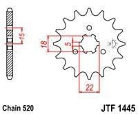 FRONT SPROCKET 13 TOOTH, KAWASAKI / SUZUKI