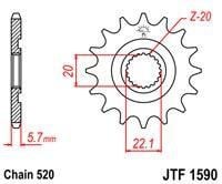 FRONT SPROCKET 13T [JTF1590.13]