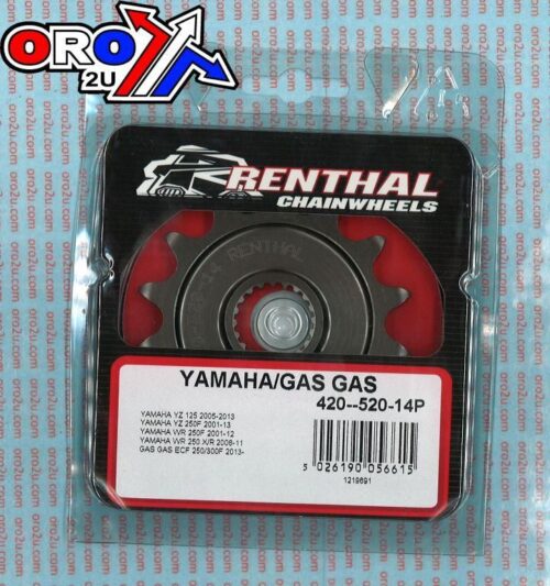 FRONT SPROCKET RENTHAL 492, YAMAHA/GAS GAS 492–520-14P, 492–520-14P