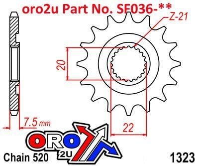 FRONT SPROCKET 1323 RAPTOR LIGHT & SELF CLEANING 10B-KSR-14 - Image 3