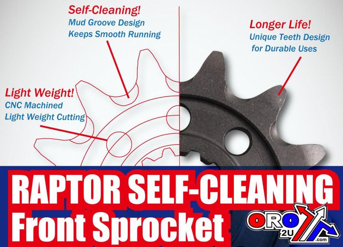 FRONT SPROCKET 1323 RAPTOR LIGHT & SELF CLEANING 10B-KSR-14 - Image 5