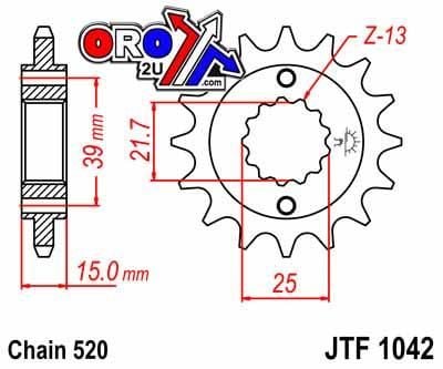 FRONT SPROCKET JTF1042.16