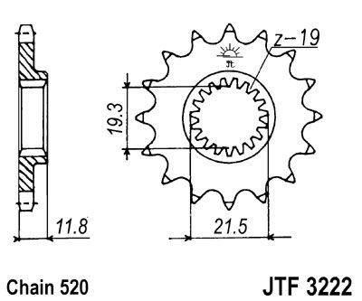 FRONT SPROCKET JTF3222.11 JT