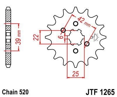 FRONT SPROCKET JTF1265.14 520 - Image 3