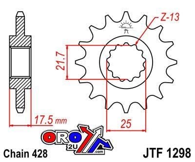 FRONT SPROCKET JTF1298.17 428