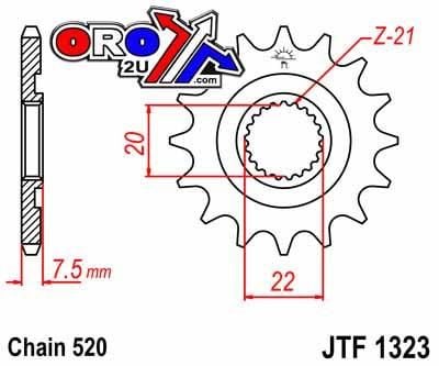 FRONT SPROCKET JTF1322.13 520 - Image 4