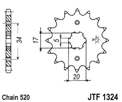 FRONT SPROCKET JTF1324.12 520