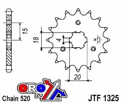 FRONT SPROCKET JTF1325.12 520
