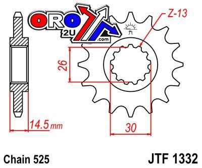 FRONT SPROCKET JTF1332.16 JT - Image 4