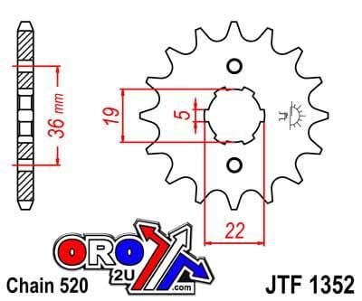 FRONT SPROCKET JTF1352.13 JT