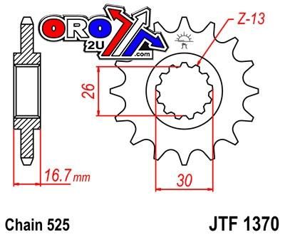FRONT SPROCKET JTF1370.16 JT