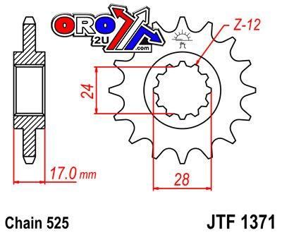 FRONT SPROCKET JTF1371.15 JT