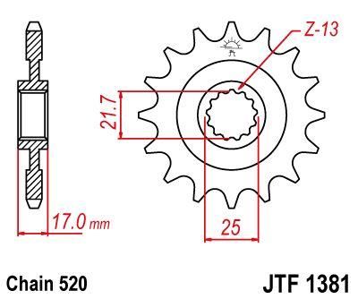 FRONT SPROCKET JTF1381.15 JT - Image 3