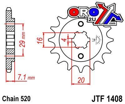 FRONT SPROCKET JTF1408.15 JT
