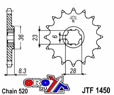 FRONT SPROCKET JTF1450.14 JT SF1450-14.JT