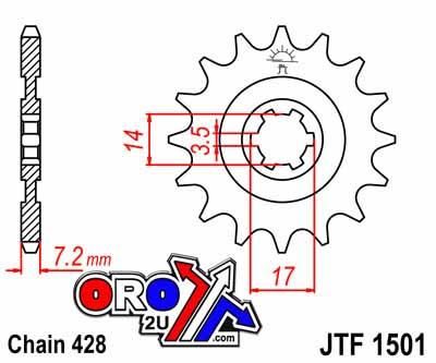 FRONT SPROCKET JTF1501.13 JT - Image 2