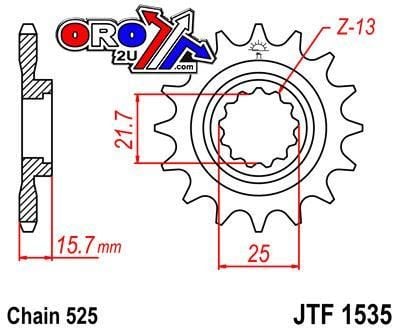 FRONT SPROCKET JTF1535.15 JT