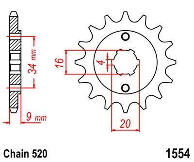 FRONT SPROCKET JTF1554.15 JT - Image 4