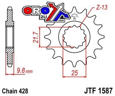 FRONT SPROCKET JTF1587.19 JT