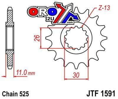 FRONT SPROCKET JTF1591.16 JT