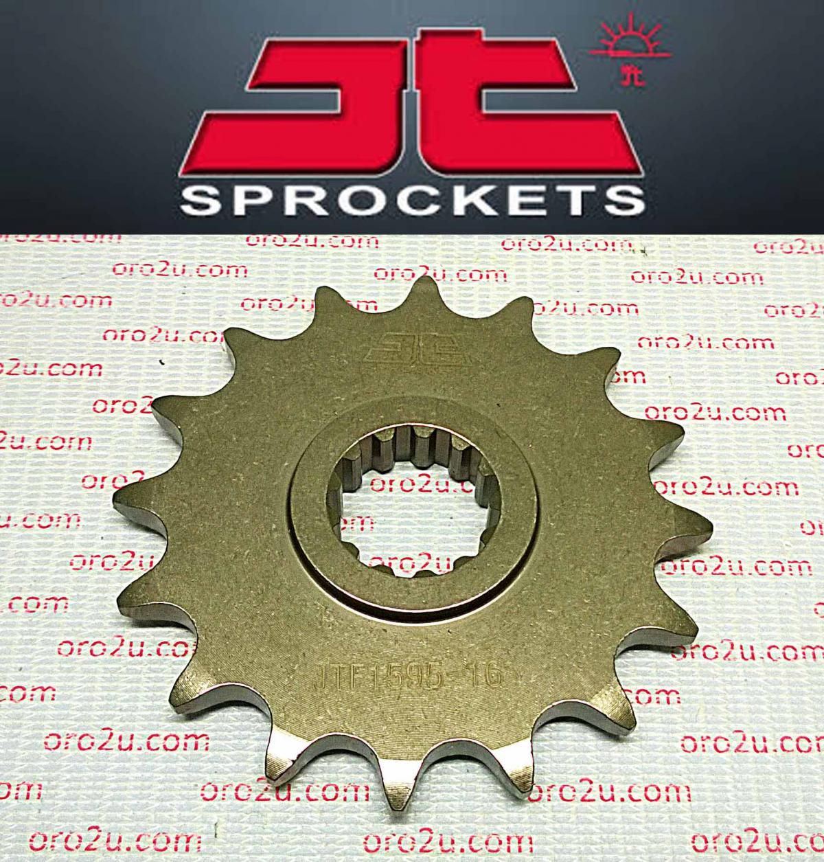 FRONT SPROCKET JTF1595.16RB JT, OE Rubber Cushioned