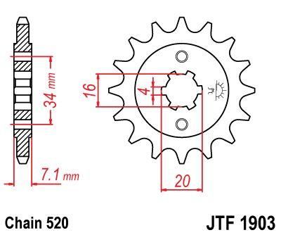 FRONT SPROCKET JTF1903.14 JT