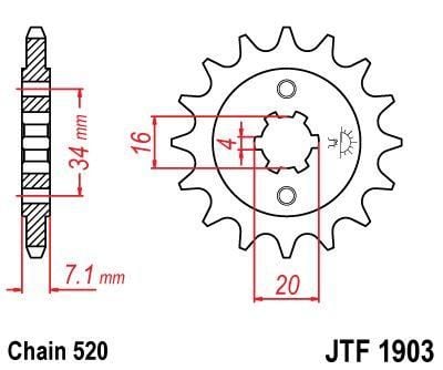 FRONT SPROCKET JTF1903.12 JT - Image 4