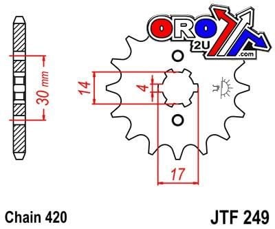 FRONT SPROCKET JTF249.13 420