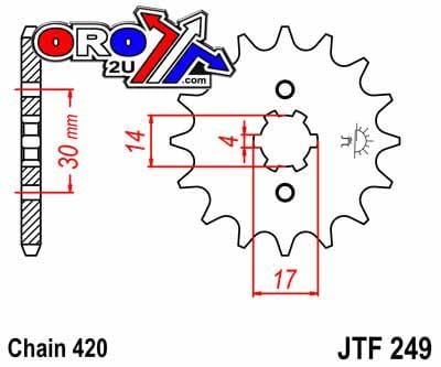 FRONT SPROCKET JTF249.16 420