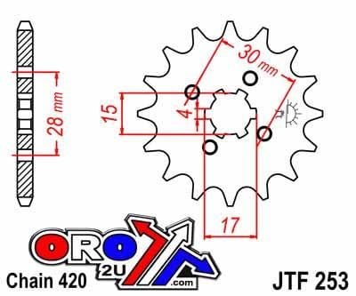 FRONT SPROCKET JTF253.17 JT