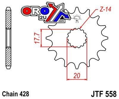 FRONT SPROCKET JTF558.20 JT