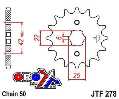 FRONT SPROCKET JTF278.15 JT, HONDA ROAD