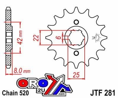 FRONT SPROCKET JTF281.13 JT - Image 2