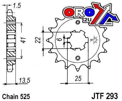 FRONT SPROCKET JTF293.16 JT, HONDA ROAD